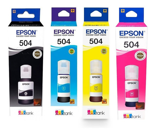 Combo Tintas Epson 504 T504 Original L4150 L4160 L6191 L6161