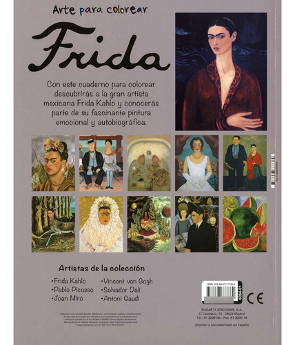 Frida Kahlo. Arte Para Colorear