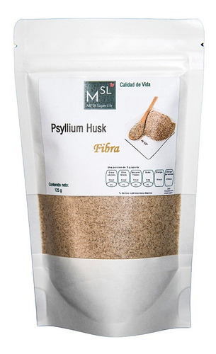 Imagen 1 de 4 de Psyllium Husk Plántago-bolsa Resellable 125 G -origen: India