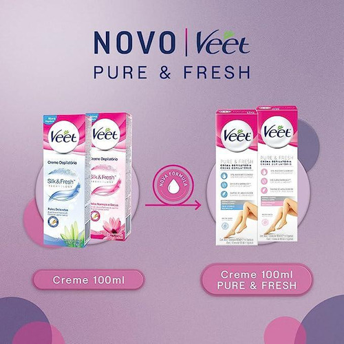 Creme Depilatório Veet 100ml Peles Secas Normais 100ml Veet