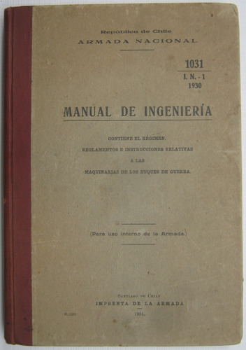 Armada Manual Ingenieria Buques De Guerra Año 1931