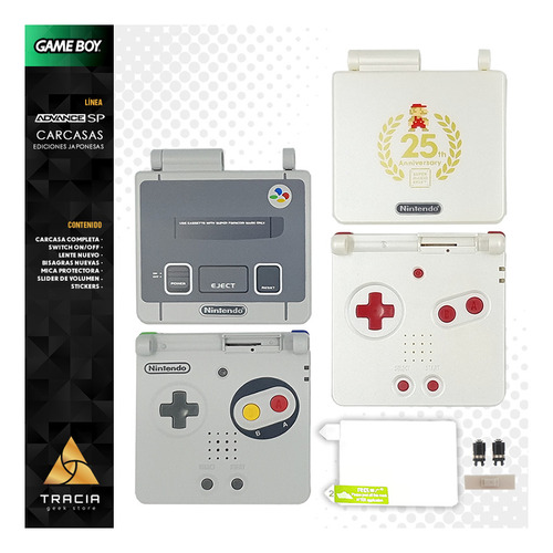 [ Carcasa Para Gba Sp ] Kit Super Famicom Snes | Tracia
