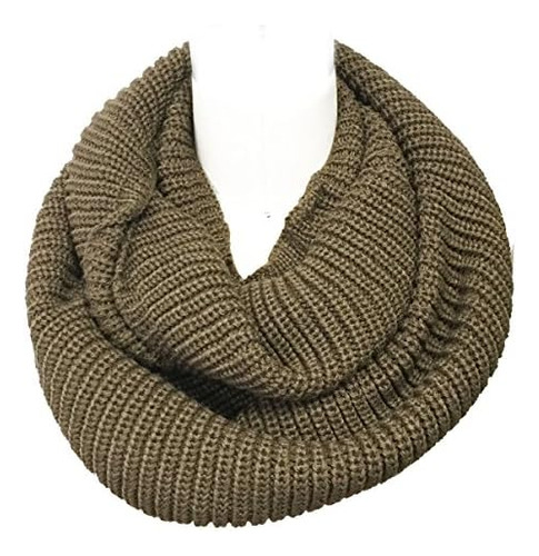 Conjunto De Cachecol Infinito De Malha Quente De Inverno E