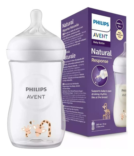 Mamadera Avent Philips Natural Response 260ml 1m+ - Iaruchis