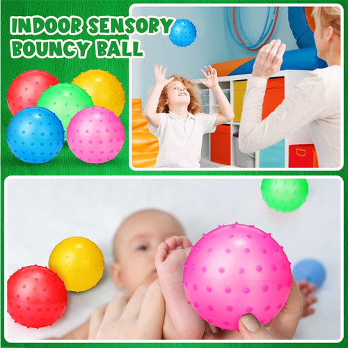 Jerify 24 Piezas Bolas Knobby Ball Ball Ball Ball Juguete Gr