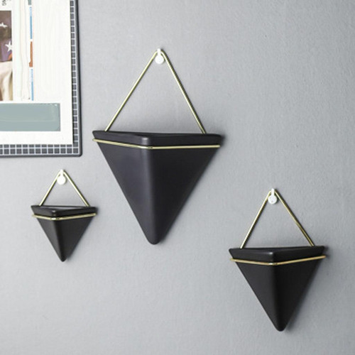 B 3x Maceta Triangular De Cerámica Para Colgar En , Maceta
