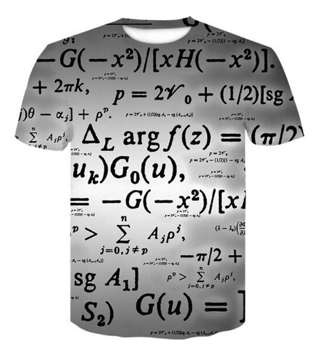 Camiseta Divertida De La Fórmula Matemática Impresión 3d