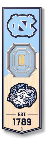 Pancarta 3d Stadium De North Carolina Tar Heels De Ncaa...