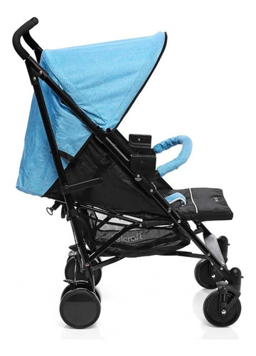 Cochecito Paraguitas C/ Huevito Reforzado Liviano Felcraft Color Del Chasis Negro Color Celeste