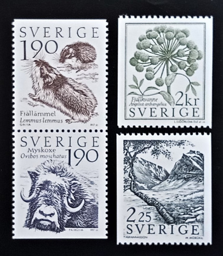 Suecia Fauna Flora, Serie Sc 1488-91 Conserv 84 Mint L16728