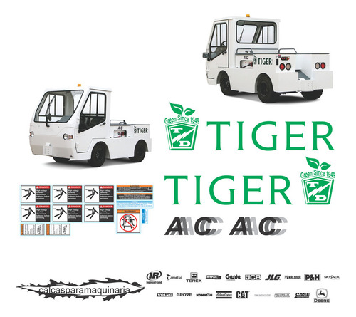 Juego De Calcas Para Taylor Dunn T50-80 Tiger