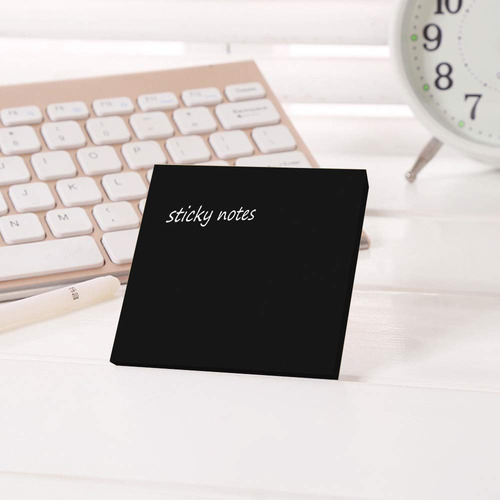Notas Adhesivas 3x3 12 Blocs 100 Hojas Cada Uno Negro, Blanco Y Marrón