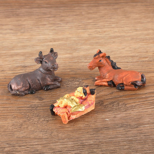 Conjunto De Estatuillas De Belén Navideño De 8 Piezas,
