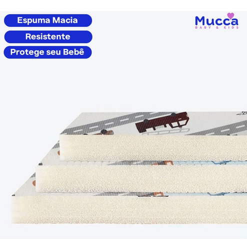 Tapete Emborrachado De Atividades Infantil Mucca Para Bebês