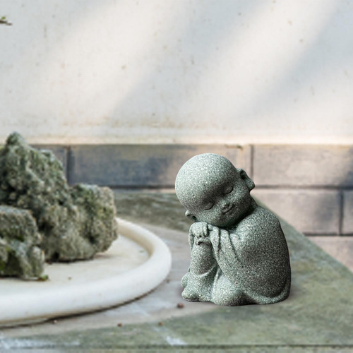 4 Mini Estatuilla De Monje, Estatua De Buda, Meditación