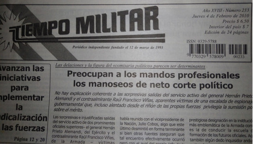 Periodico Tiempo Militar Nº 233 - 4 Feb 2010 Diario Malvinas