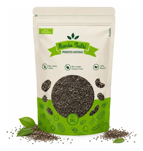 1kg Semente De Chia Pura Natural Mundo Nutri