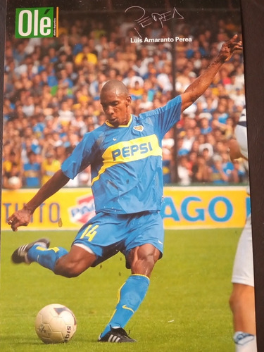 Ole Colección Boca Poster Amaranto Perea Con Biografía (Usado)