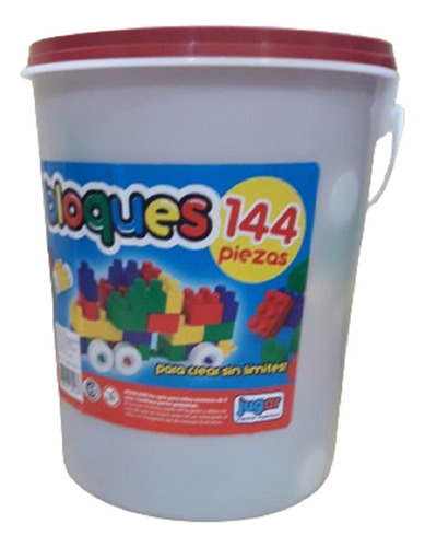 Ladrillos Bloques Ladrillitos En Balde Jug.ar 144 Piezas