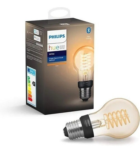 Imagen 2 de 4 de Lámpara Philips Hue Vintage Filamento 7w Bulboa60 E27 Cálida