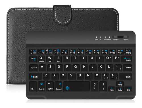 Asd Teclado Inalámbrico Portátil De Cuero Pu Bt For