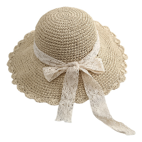 # Sombrero De Paja Con Lazo De Paja Y Visera Para El Sol