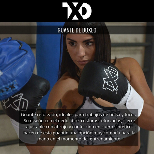Guante De Boxeo Kick Boxing 8 10 12 14 Oz Box Negro Rojo