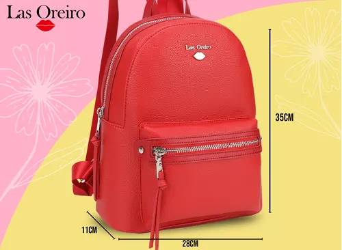 Mochila Bolso Casual Símil Cuero Varios Colores Dama Mujer - FEBO