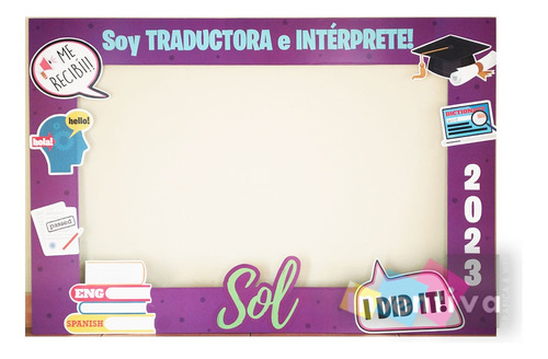 Marco Selfie Traductora Egresados 100x70 Todo Personalizado