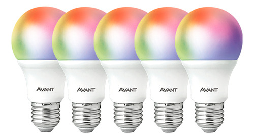 Kit 5 Lampadas Led Smart Inteligente Wi Fi Alexa Google 10w RGB E27 290028177-5 Neo Avant