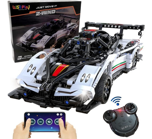 Wiseplay Build Your Own Rc Car Kit Para Nios, 457 Piezas D