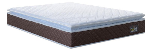 Colchão Casal De Espuma D33 C/ Pillow Top - Comfort Luxo Cor Marrom