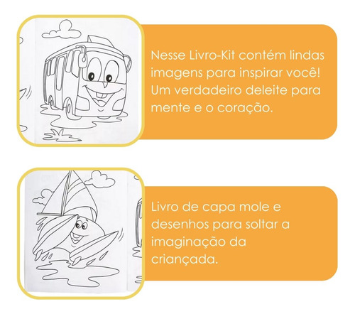 Meu Kit Livro De Colorir C/ 5 Mini Carrinhos - Todolivro