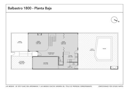 Casa . Patio . Pileta . Parrilla . Cochera . Balcón