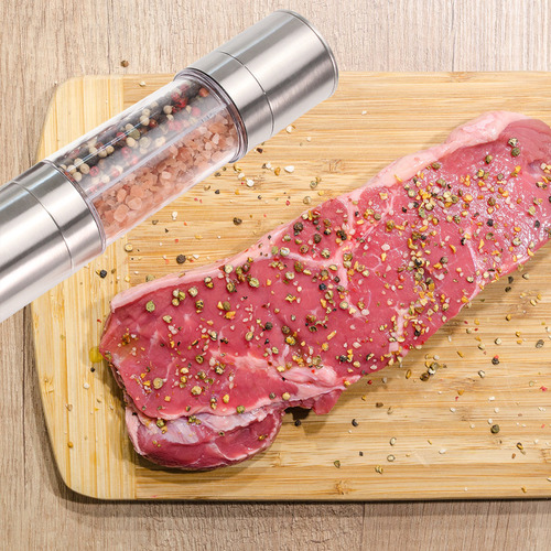Yab - Moedor De Pimenta E Sal Grosso Gourmet 2 Em 1 Manual Duplo Aço Inox Premium Triturador Temperos E Especiarias