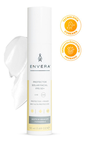 Protector Solar Facial Envera 50ml Spf 50+ - Acabado Mate