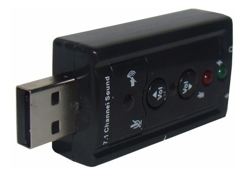 Adaptador Placa De Som Usb 7.1 Entrada P2 Fone E Microfone