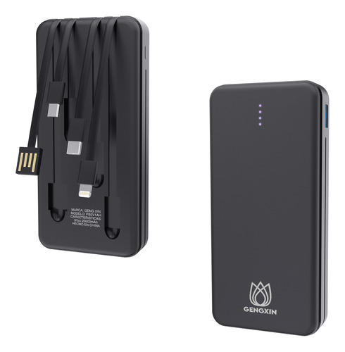Power Bank 20000mah Alta Capacidad Carga Rápida 4 Cables