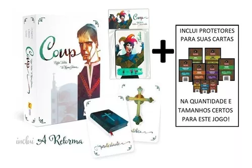 COUP + Sleeves – Jogo da Editora Mandala (+Expansão “A Reforma