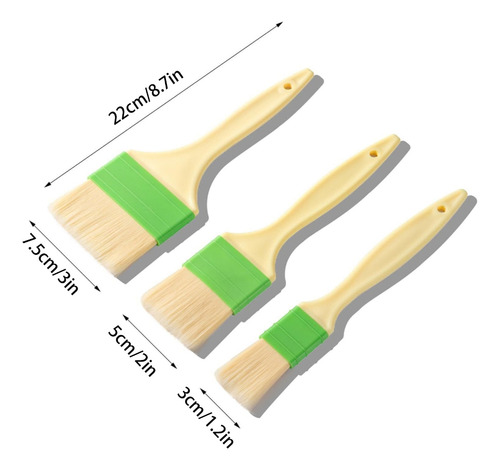 Conjunto De Pincéis De Cozimento, Material Pp Durável, Escov