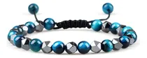 Comprar Pulseras Unisex Ojo De Tigre Azul Hematita Cuerda