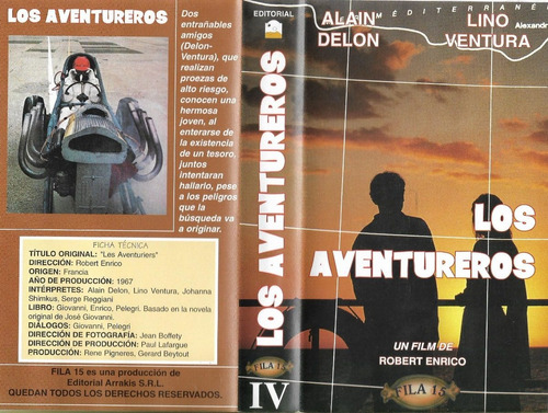 Los Aventureros Vhs Alain Delon Lino Ventura Vhs Nuevo