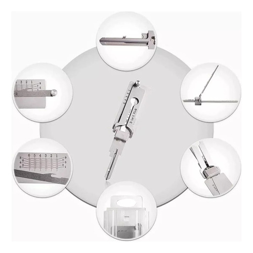 Herramienta Decodificador De Llaves 2 En 1 Acero Inoxidable.