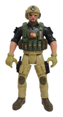 Muñeco Figura Soldado Swat 30 Cm 