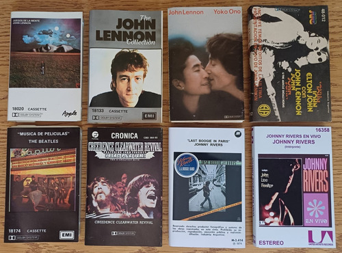 John Lennon Johnny Rivers The Beatles Creedence  8 Cassettes