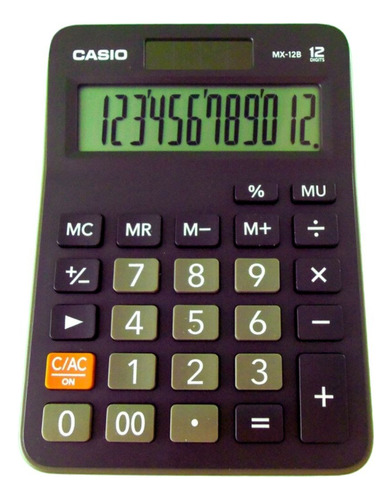 Calculadora Escritorio Casio Mx-12b Color Negro 12 Dígitos