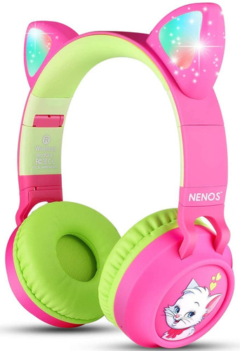 Auriculares Headphones Para Ninos, Rosa | Nenos / Bluetooth