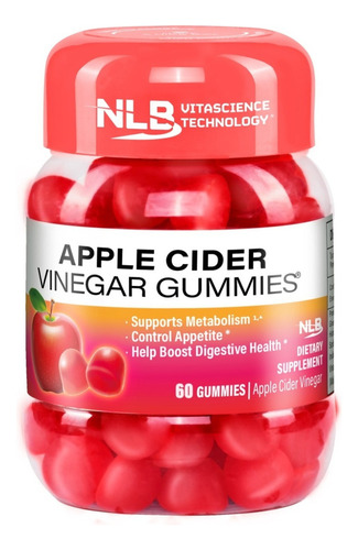 Naturelab NLB, Gomitas De Vinagre De Manzana Bajar De Peso 60pzas