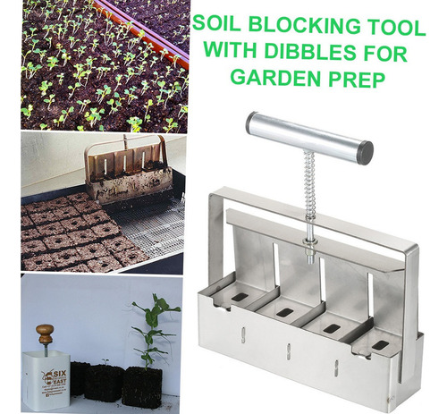 Máquina Portátil Dibble Blocker Blocker Soil De 2 Pulgadas