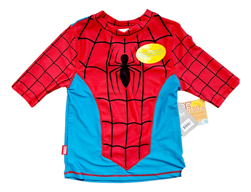 Traje De Baño Malla Remera Spiderman Importada  Disney